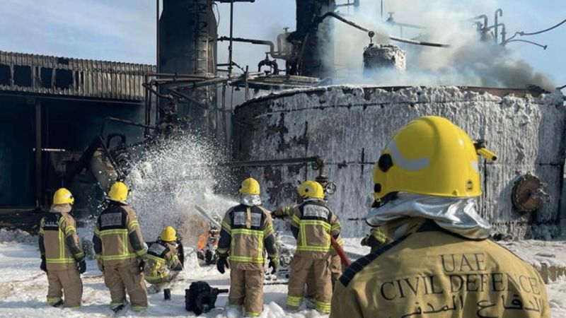 Ras Al Khaimah: Firefighters put out a massive fire in an oil factory
