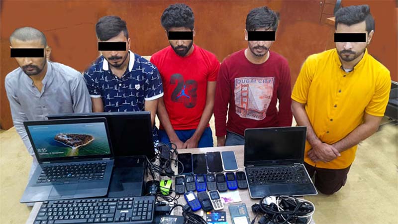 Sharjah CID arrests 5 phone scammers in apartment raid