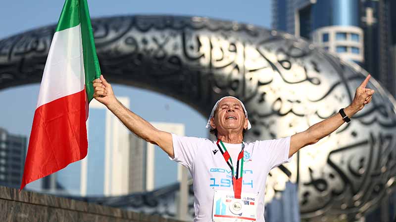 78-year-old Italian breaks record in Dubai SkyRun