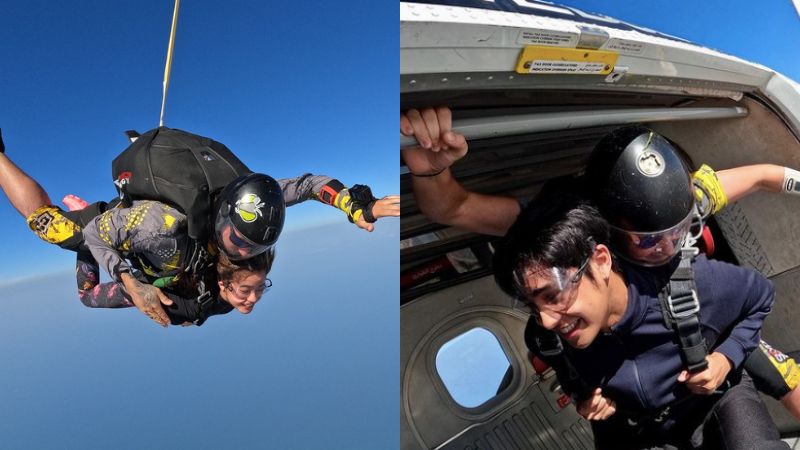 DonBelle goes skydiving in Dubai