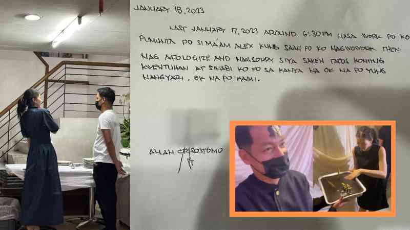 Alex Gonzaga apologizes to waiter after viral icing incident