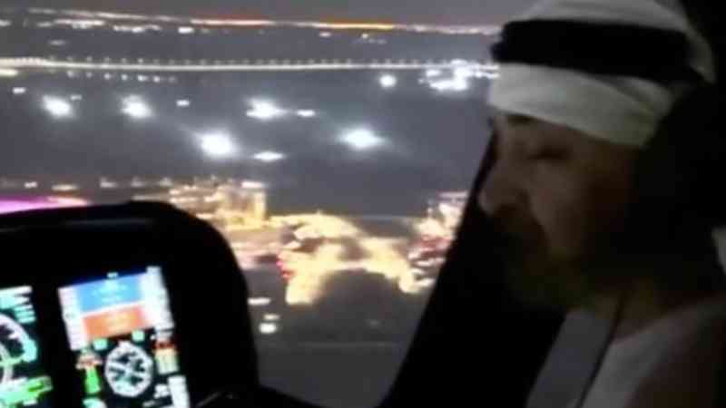 UAE President flies in a helicopter to monitor Abu Dhabi NYE celebrations