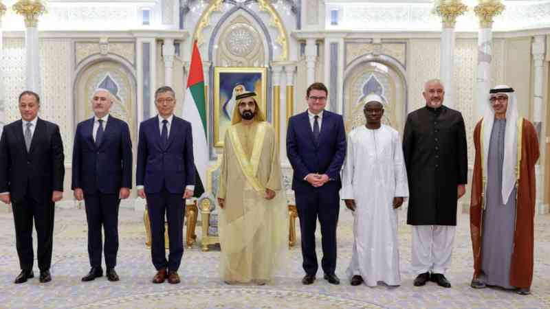 UAE Vice President receives credentials of new ambassadors