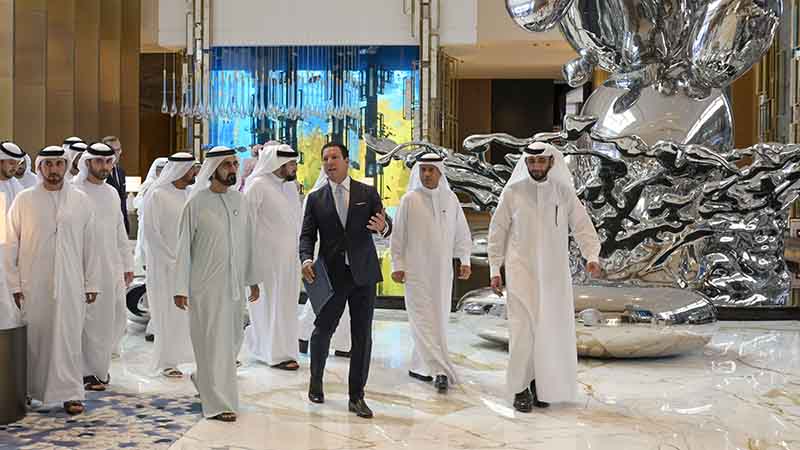 Sheikh Mohammed bin Rashid tours Atlantis The Royal