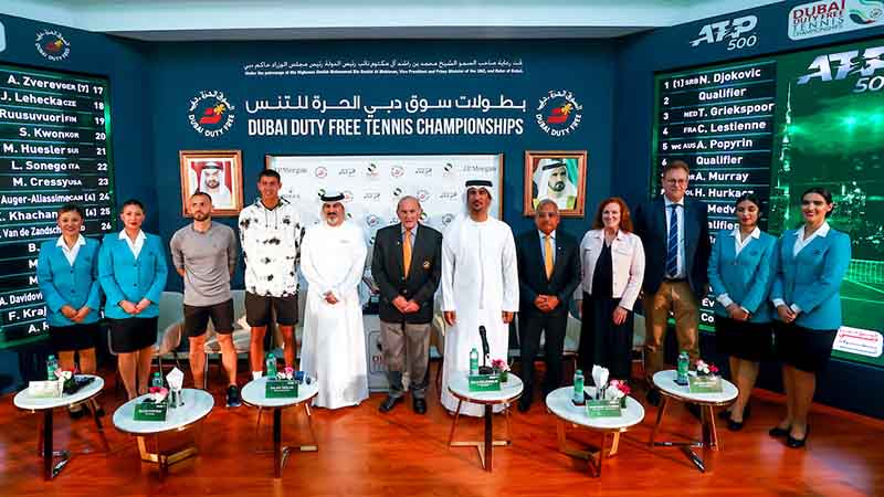 During the ATP 500 draw at Dubai Duty Free Tennis Championships on February 25, 2023.