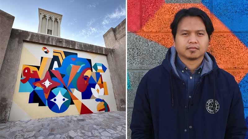 Filipino artist creates new mural in Dubai’s historic Al Fahidi