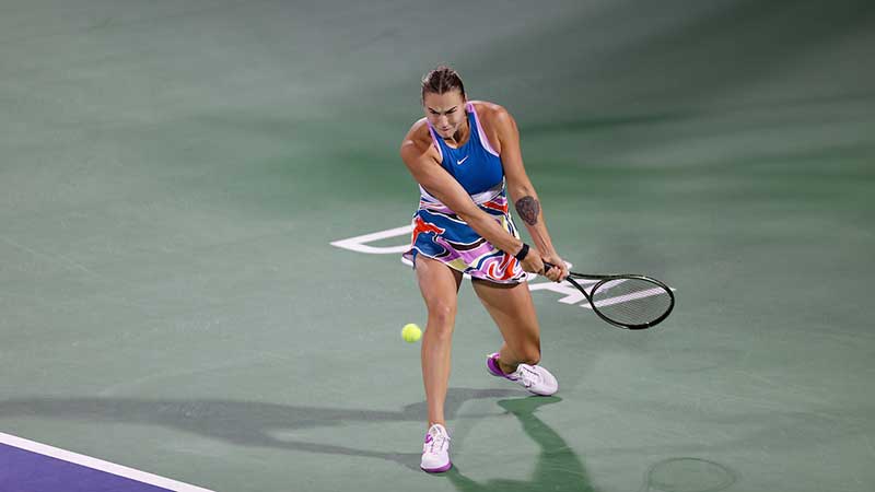 Dubai tennis: Aryna Sabalenka defeats reigning champion Jelena Ostapenko
