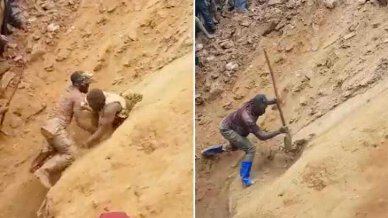 Central Africa: Workers rescue others trapped in a collapsed mine