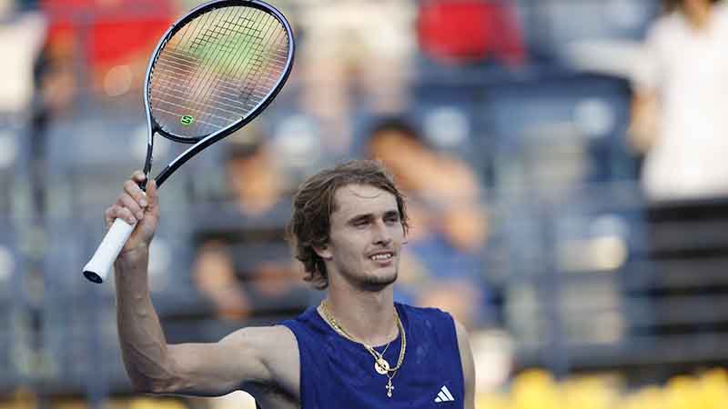 Alexander Zverev at the Dubai Duty Free Tennis Championships.
