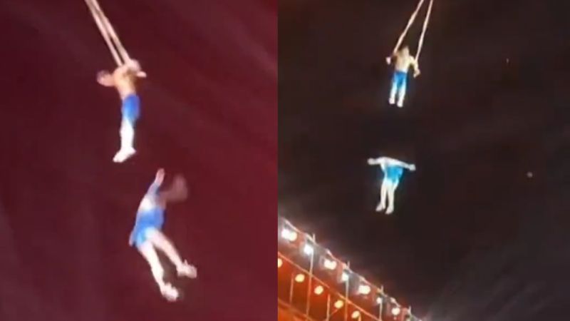 China: Acrobat falls to death on show with husband