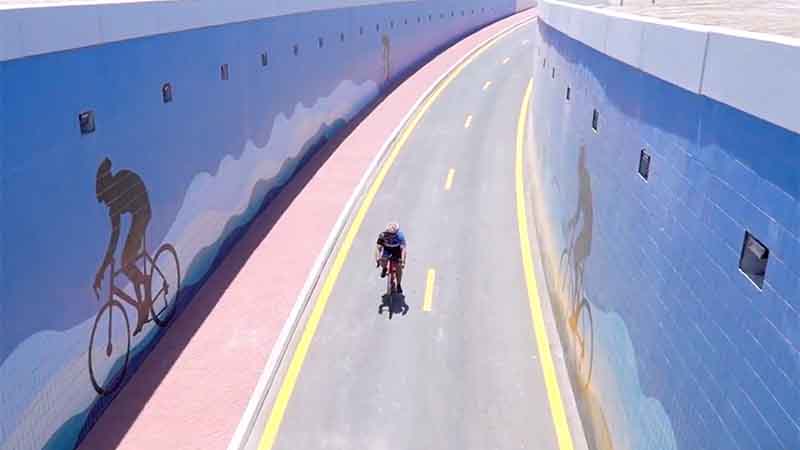 Dubai opens 160-metre tunnel for cyclists