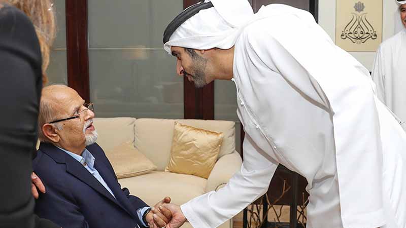 Who was Micky Jagtiani and why did Sheikh Hamdan give him a touching tribute?