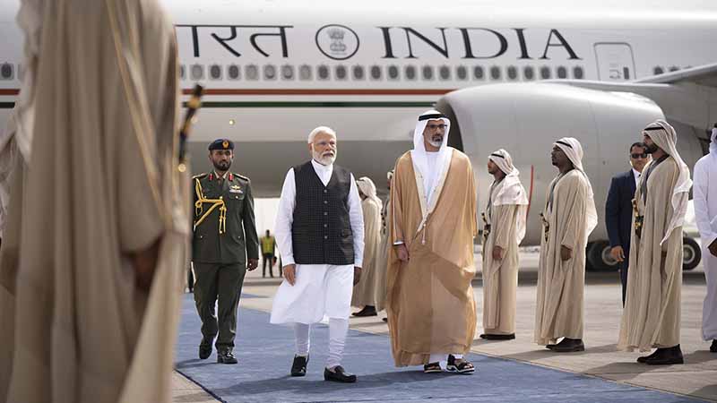 Narendra Modi in Abu Dhabi for official visit