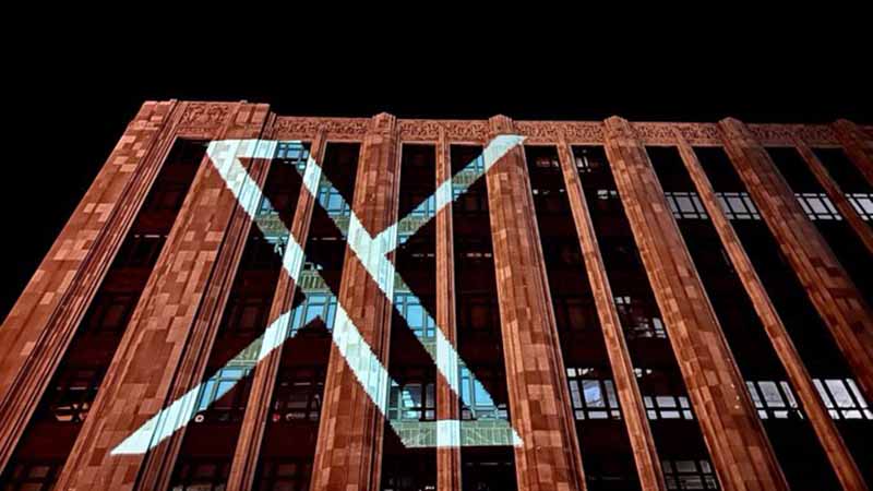 Elon Musk unveils X logo on Twitter headquarters