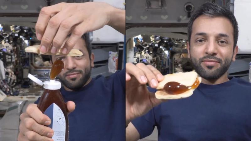 UAE astronaut Sultan Al Neyadi prepares honey sandwich in space, enjoys it afterwards