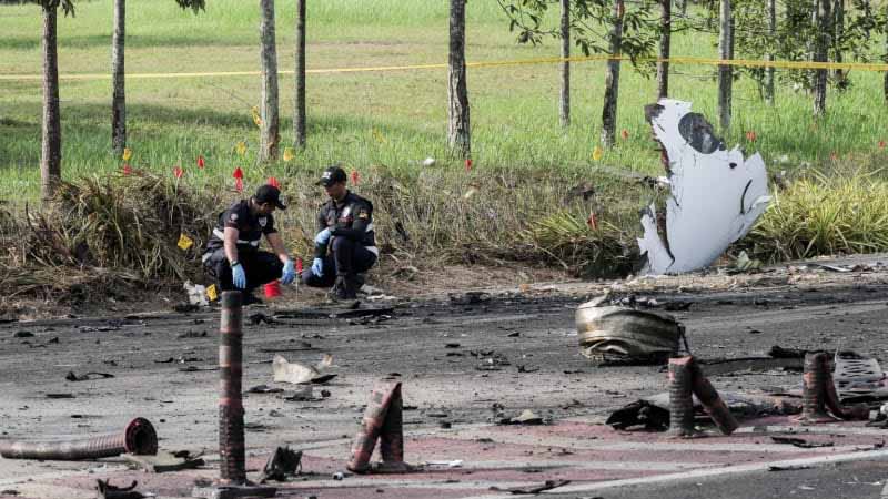 Plane Crashes on Malaysia Highway, Killing 10 People