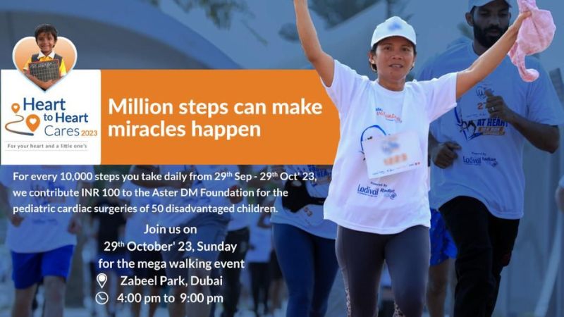 Aster Volunteers to Host Walkathon for a Cause at Dubai’s Zabeel Park