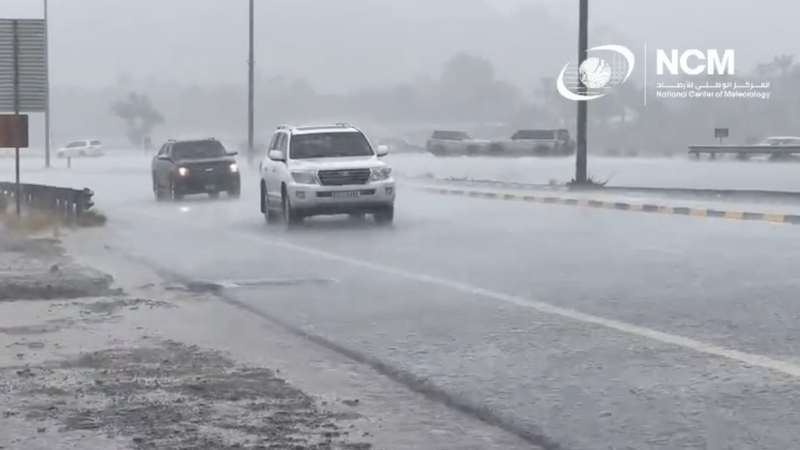 UAE Warns Residents of Unstable Weather, Rain, Some Hail until Friday