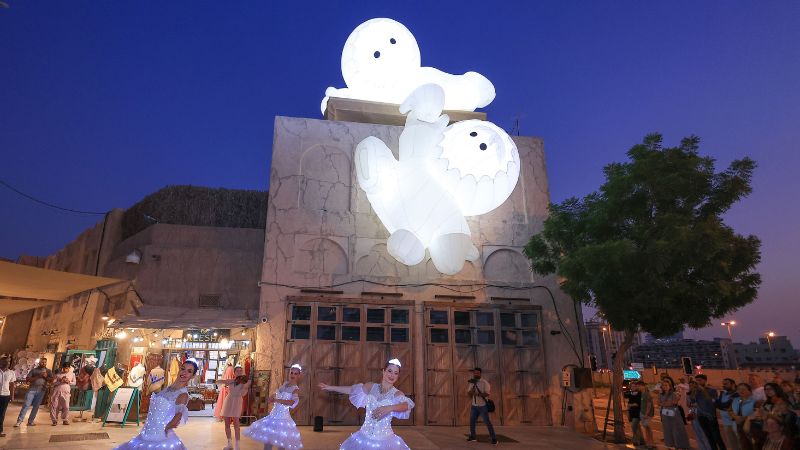 Al Seef Dubai lights up with giant Anooki figures