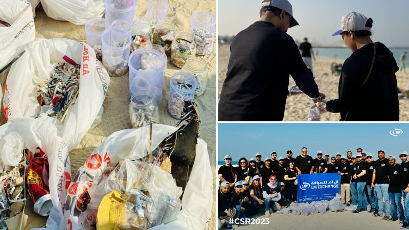 LM Exchange employees clean up Dubai Kite Beach