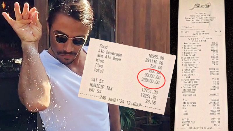 Salt Bae Dubai staff gets Dh90,000 tip from customer
