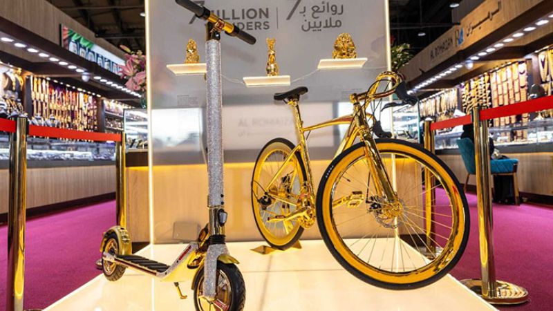 Sharjah: e-scooter, bicycle made with 24-carat gold unveiled