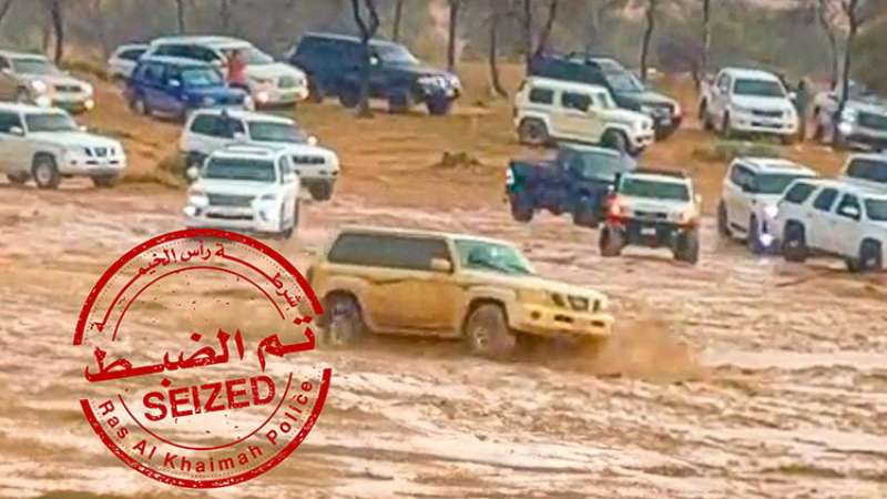 UAE: 9 arrested for reckless driving during heavy rain