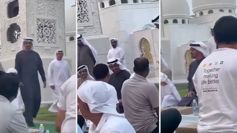 UAE President Sheikh Mohamed shares iftar with worshippers