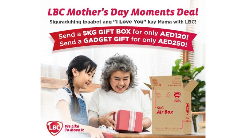 LBC Express launches Dh120 air cargo offer for Mother's Day from UAE to anywhere in Philippines