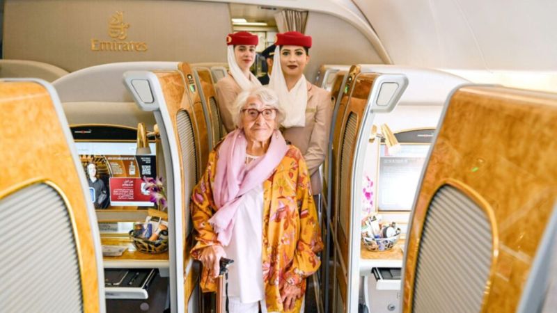101-year-old woman gets First Class upgrade on Emirates flight