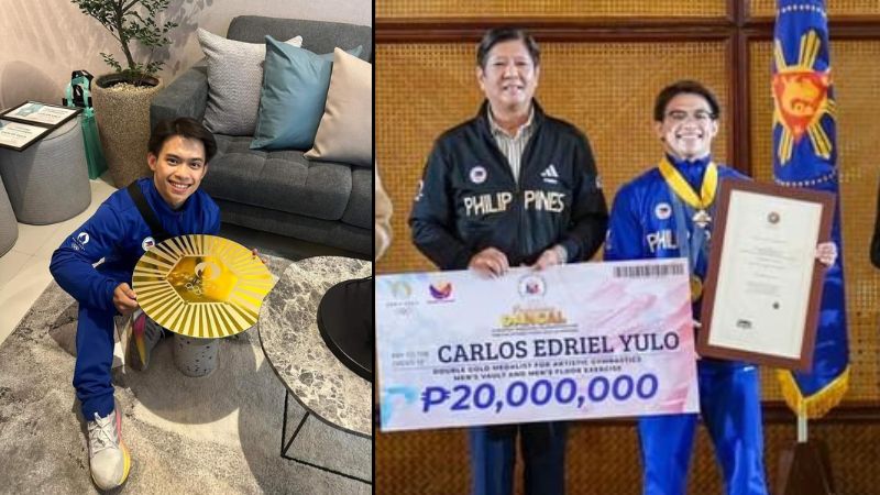 Philippines: Olympic double gold medalist Carlos Yulo receives P32 million apartment, P20 million cash