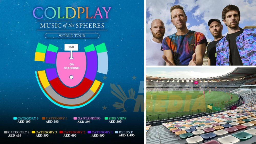 Coldplay in Abu Dhabi: seating plan revealed