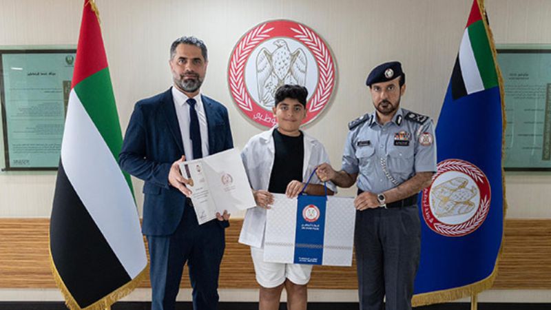 Abu Dhabi: Boy receives police recognition after reporting hit-and-run accident