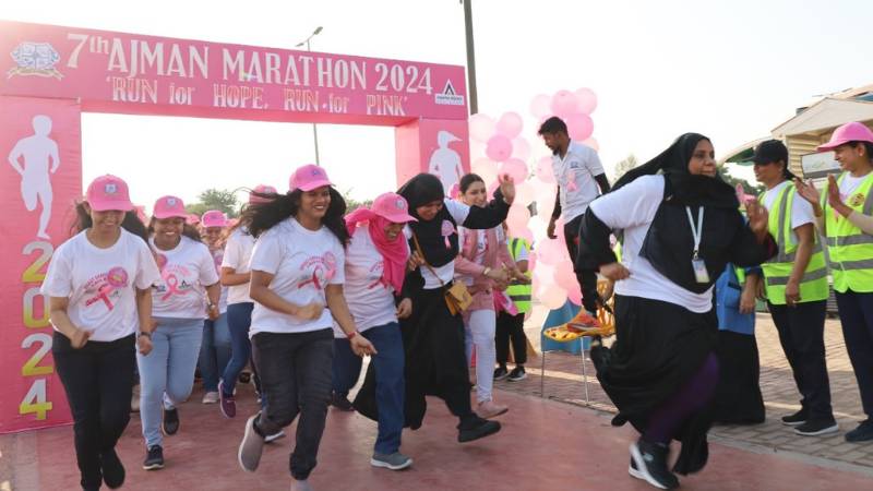Hundreds participate in Ajman Marathon Run for Hope, Run for Pink