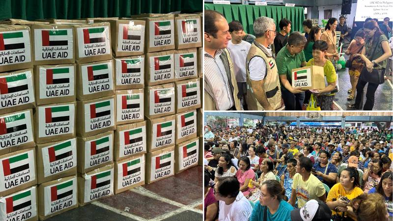 UAE sends aid to typhoon-hit Philippines, delivering 33,000 food packs