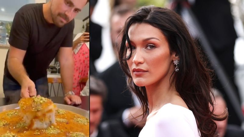 Bella Hadid visits Dubai, falls in love with chef Halawa’s pistachio kunafa