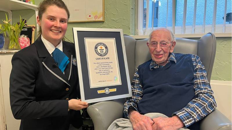 World’s oldest man, John Tinniswood, dies at 112