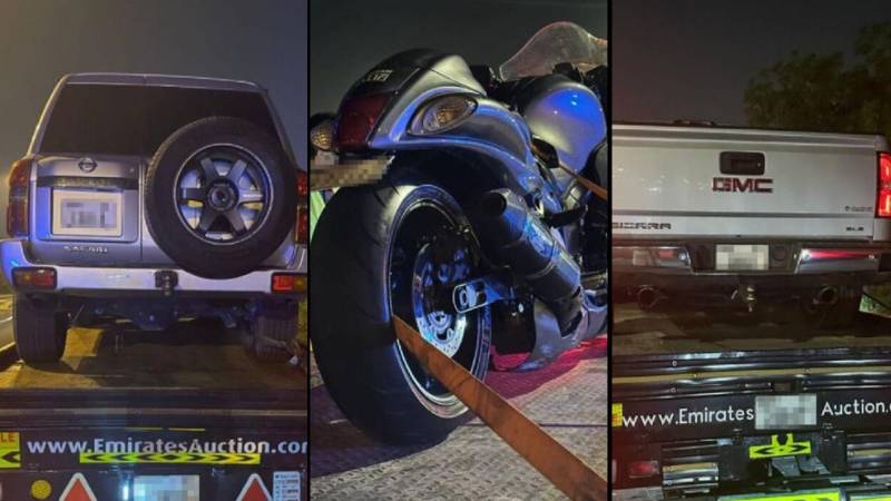 Dubai Police seizes 26 vehicles over noise, illegal modifications