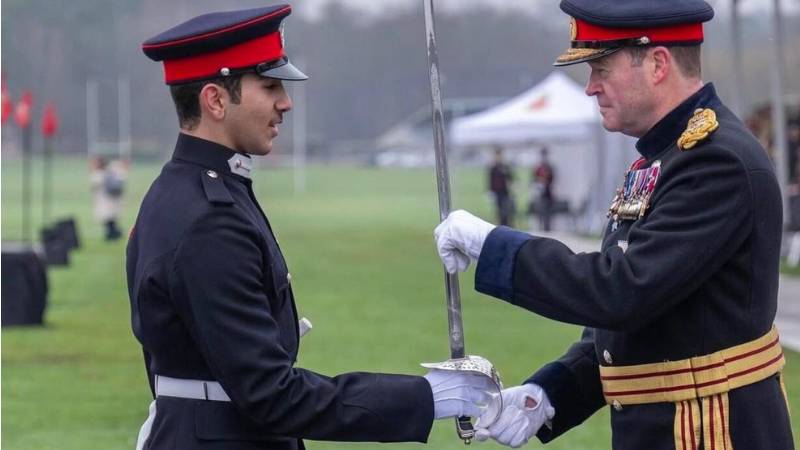Sheikh Mohammed bin Rashid’s grandson honored as top cadet at Sandhurst