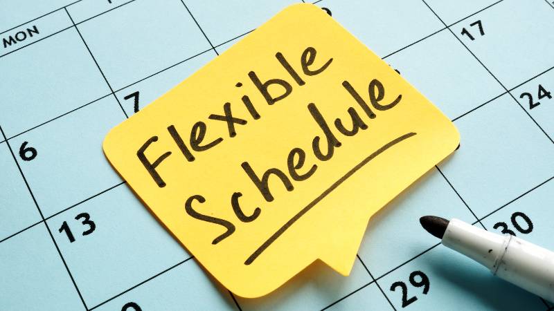 What are the benefits of a flexible schedule for employees?