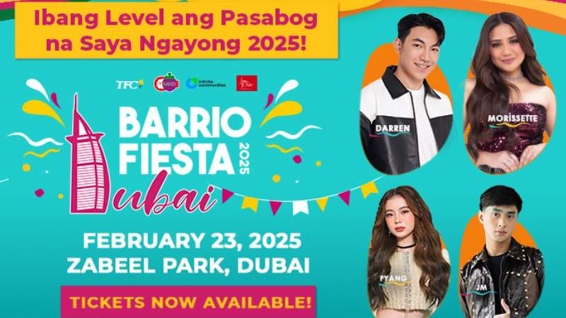 Barrio Fiesta Dubai 2025 ticket sales begin, Morissette to perform
