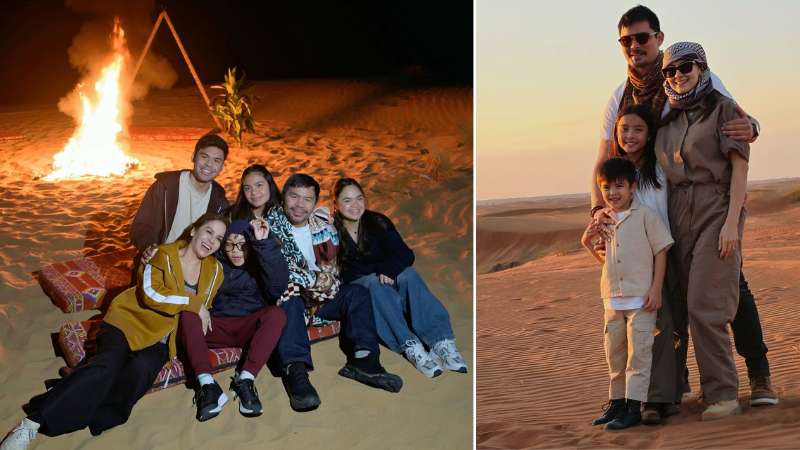 Dubai desert vibes: Dantes, Pacquiaos take family goals to the dunes