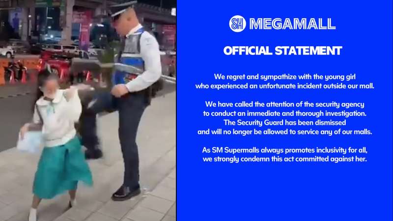 SM Megamall dismisses security guard caught in viral video with flower vendor