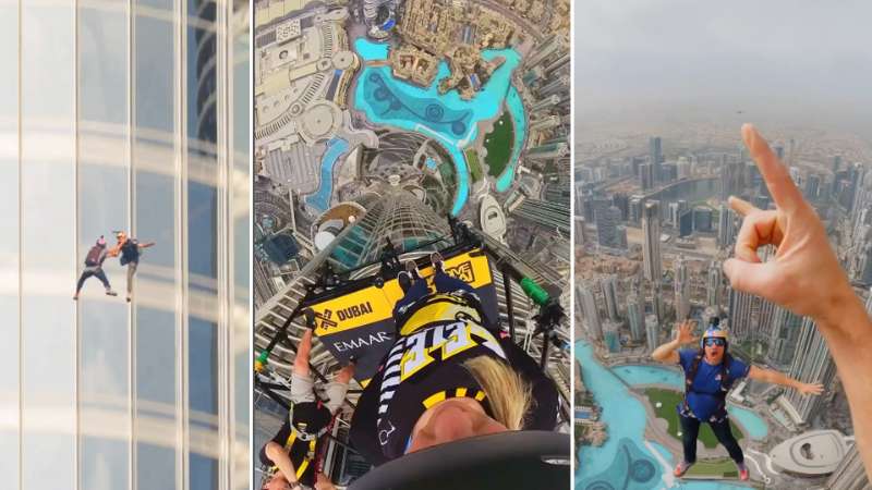 Watch: Sheikh Hamdan shares epic Burj Khalifa base jump video