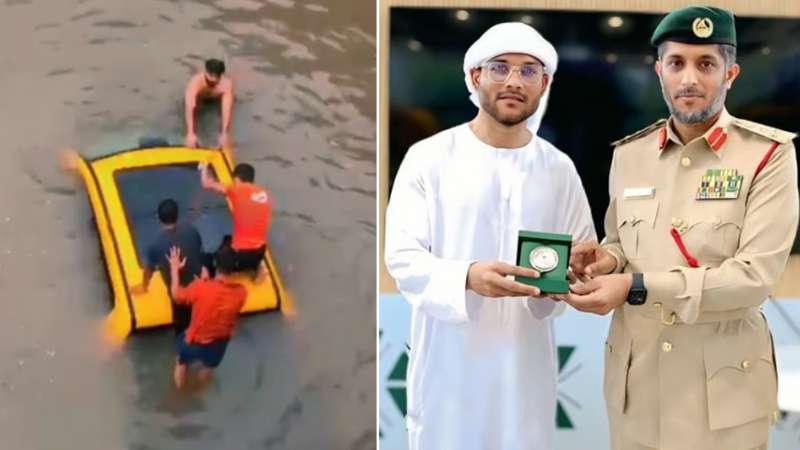 Indian expat who saved 5 from sinking SUV in Dubai gets medal, cash reward