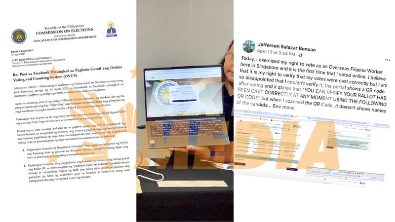 OFW in Singapore raises concerns over online voting system; Comelec says it prevents vote buying