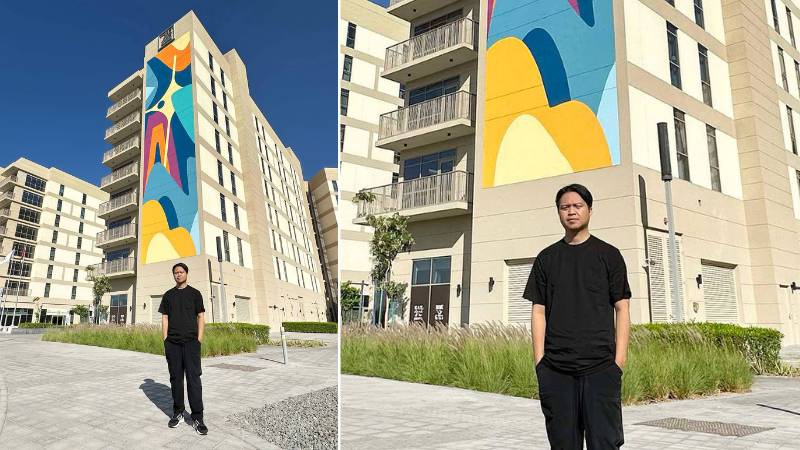First on Yas Island: Dubai artist paints region’s tallest mural by a Filipino