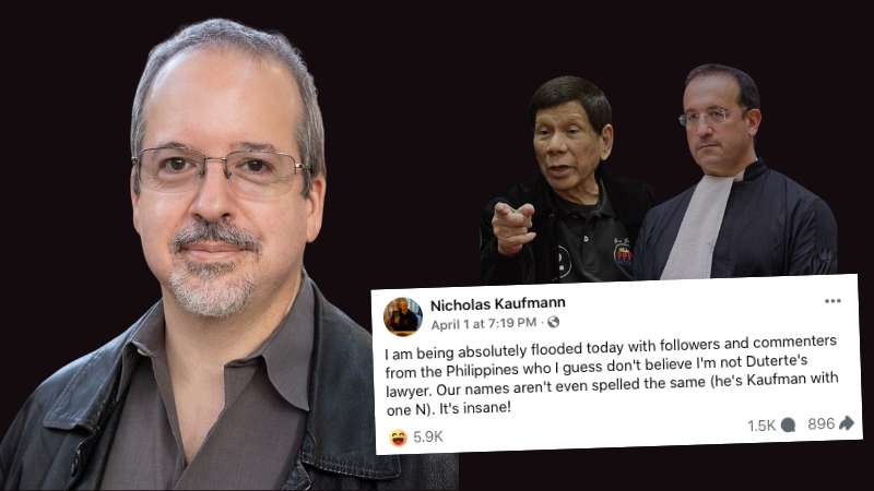 US horror author Nicholas Kaufmann begs Filipinos: ‘I’m not Duterte’s ICC lawyer, please stop messaging me’
