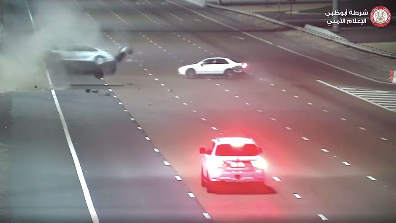 Abu Dhabi Police releases shocking crash footage to warn against phone use while driving