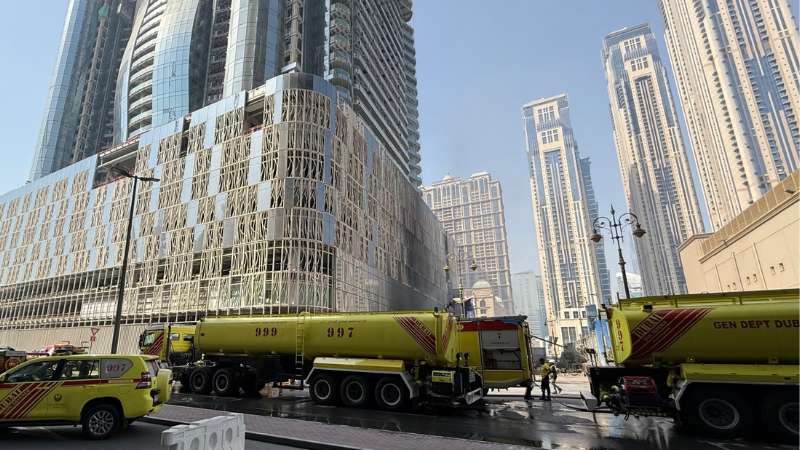 Fire in Dubai construction site warehouse: no casualties but probe underway